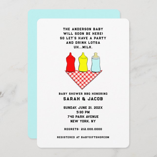 Summer Baby Shower Invitation (Front/Back)