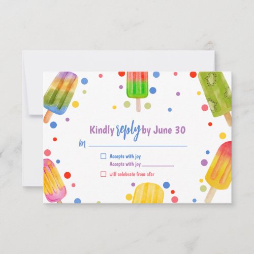Summer Baby Shower RSVP Reply Enclosure Card
