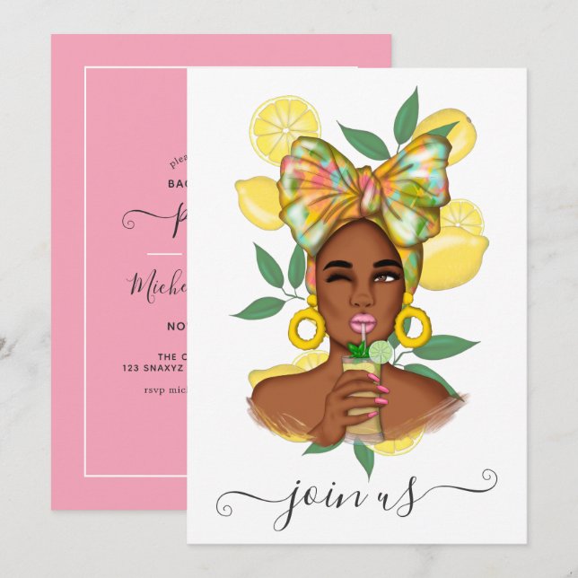 Summer Bachelorette Party Invitation (Front/Back)