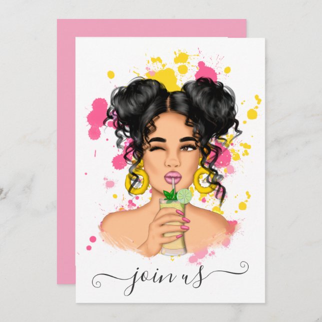 Summer Bachelorette Party Invitation (Front/Back)