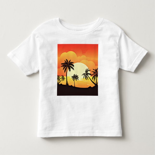 Summer Background with Palm Trees-32134 Toddler T-shirt (Front)