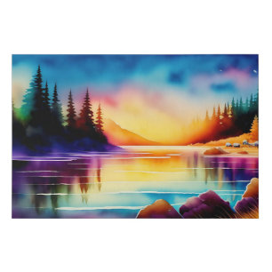 Summer Background With Palm Trees-56700 Faux Canvas Print