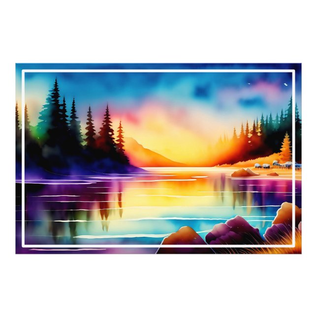 Summer Background With Palm Trees-56700 Photo Print (Front)