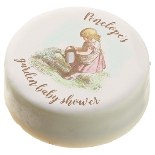 Summer Backyard Baby Shower Vintage Child Gardener Chocolate Covered Oreo