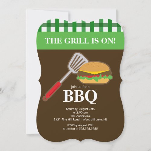 Summer Barbecue Cookout Invitation