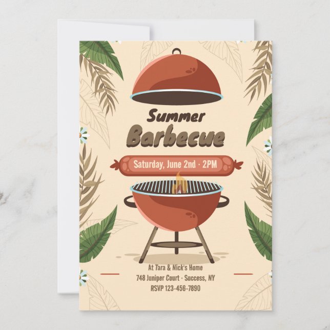 Summer Barbecue Invitation (Front)