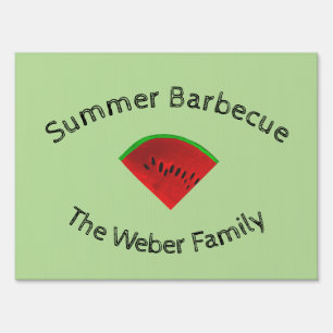 Summer Barbecue Watermelon Slice Yard Sign