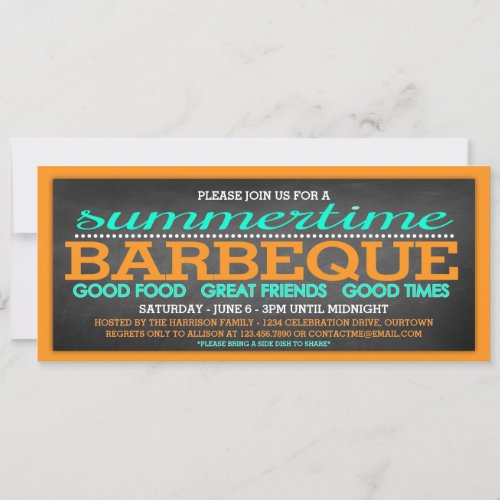 Summer Barbeque Party Invitation