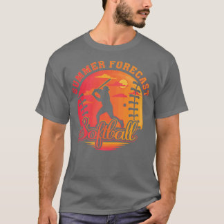 Summer Baseball Forecast Sunny Days and Double Pla T-Shirt