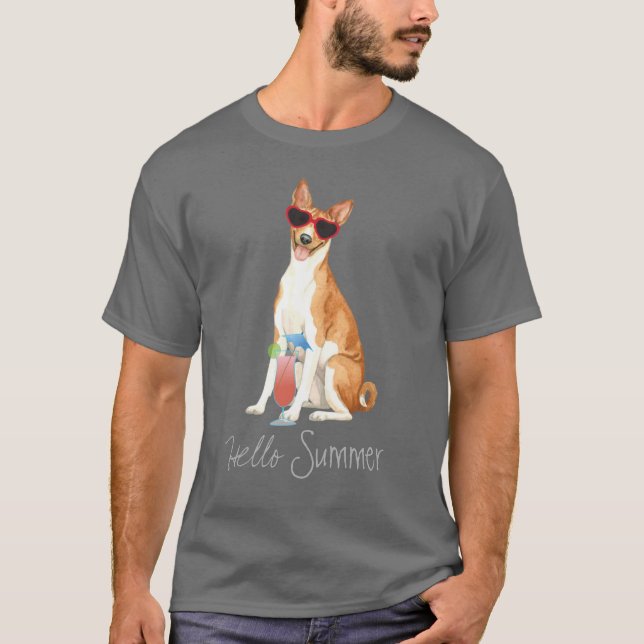 Summer Basenji T-Shirt (Front)
