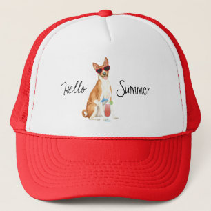 Summer Basenji Trucker Hat