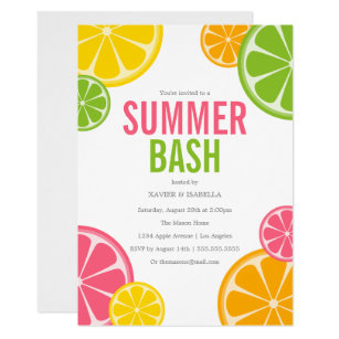 summer bash summer party invitation summertime party invitations