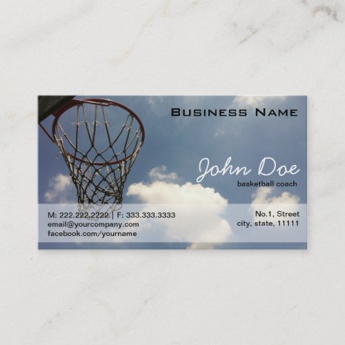 Summer Basketball Business Card Templates