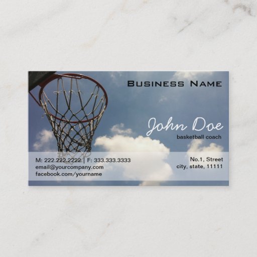 Customizable Summer Basketball Business Card Templates