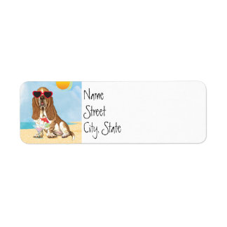 Summer Basset Hound Label