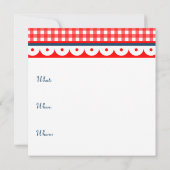 Summer BBQ Barbecue Gingham Party Invitations | Zazzle