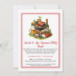 Summer BBQ & Beer Party Invitation