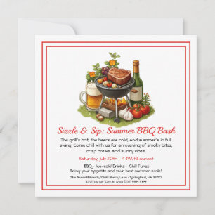 Summer BBQ & Beer Party Invitation