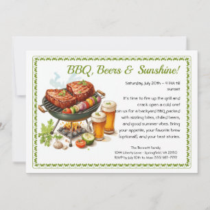Summer BBQ & Beer Party Invitation – Backyard Cook