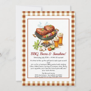 Summer BBQ & Beer Party Invitation – Backyard Cook