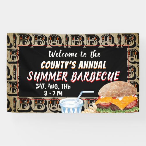 Summer BBQ Cookout Banner
