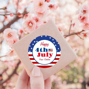 Summer BBQ Family Reunion 4th of July Custom  Classic Round Sticker