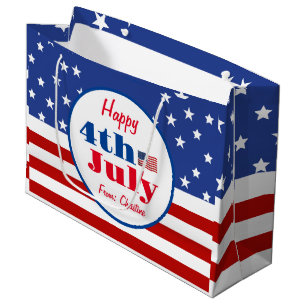 Summer BBQ Family Reunion 4th of July Custom Large Gift Bag