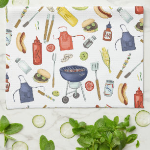 Summer BBQ Father’s Day Grill-out Gift for Dad Kitchen Towel