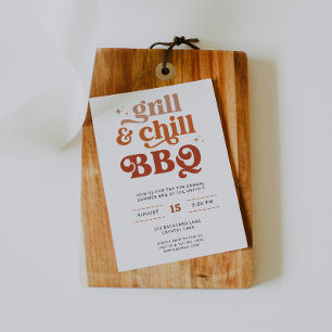 Summer BBQ Grill Out Party Invitation