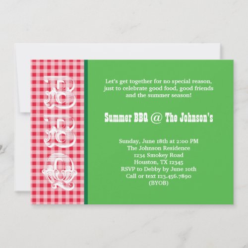 Summer BBQ Invitation