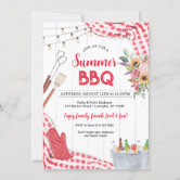 ANY COLOR - Grillin and Chillin BBQ Invitation