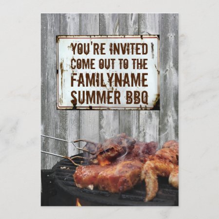 Summer Bbq  Invitations