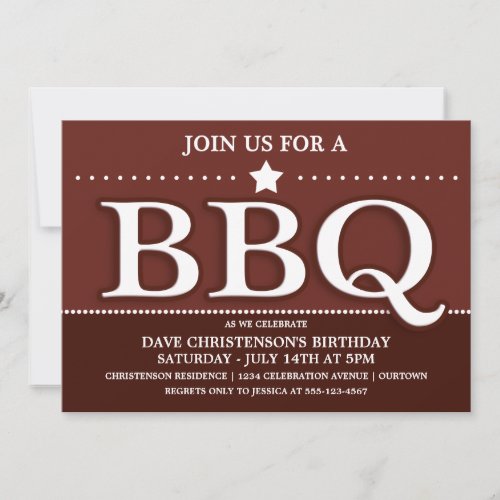 Summer BBQ Party Invitations