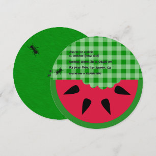 Summer BBQ Picnic Birthday Party Customizable Invitation
