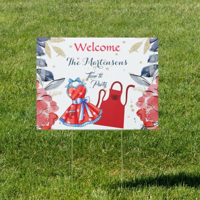 Summer BBQ Picnic Party  Sign (Insitu)