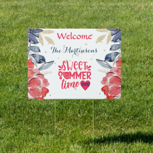 Summer BBQ Picnic Party  Sign