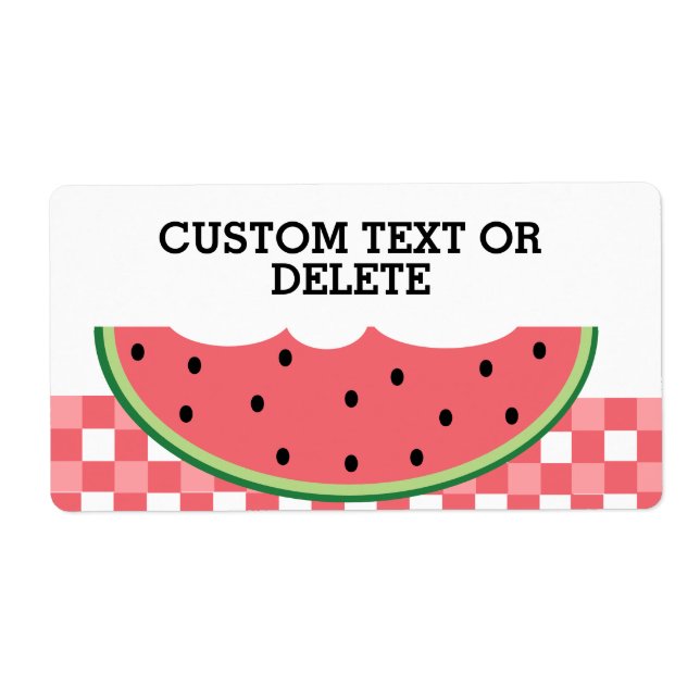 Summer BBQ Picnic Party Watermelon Name Tag Custom (Front)