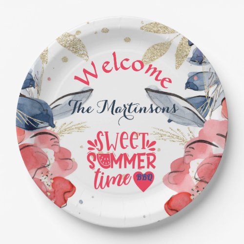 Summer BBQ Picnic Personalized  Paper Plates
