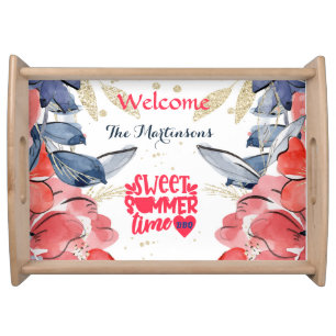 Summer BBQ Picnic Personalized Serving Tray
