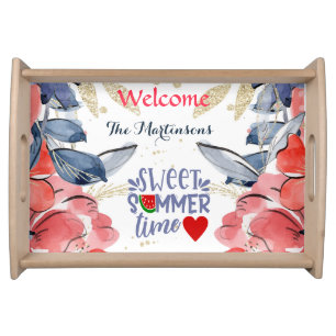 Summer BBQ Picnic Personalized Serving Tray