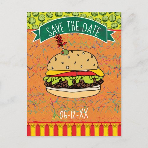 Summer BBQ Save the Date Invitation