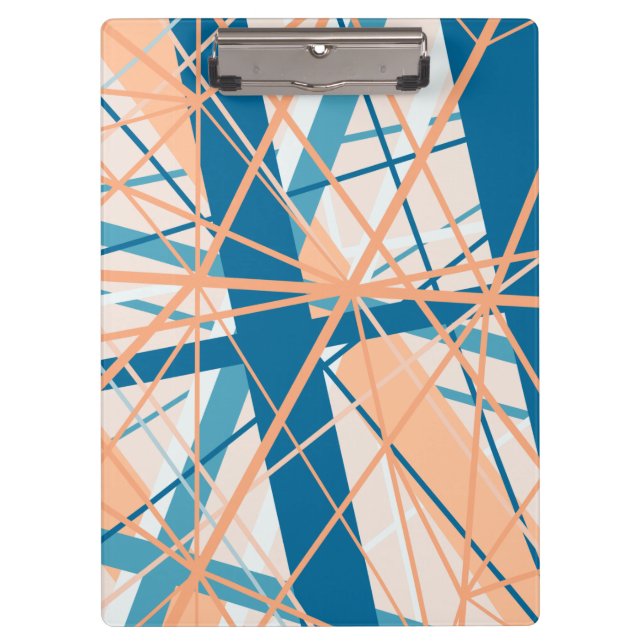 Summer Beach Abstract Geometric Lines Clipboard (Front)