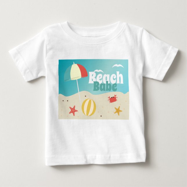 Summer Beach Babe Holiday Baby T-Shirt (Front)
