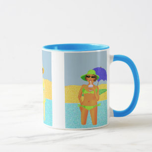 Summer beach babes mug