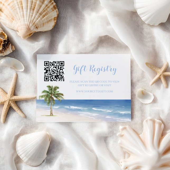 Summer Beach Baby Shower Gift Registry Enclosure Card (Creator Uploaded)