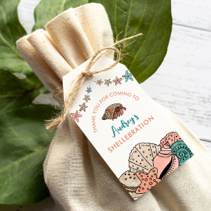 Summer Beach Birthday Thank You Favor Tags