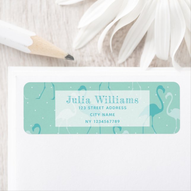 Summer Beach Birthday Turquoise Return Address Label (Insitu)