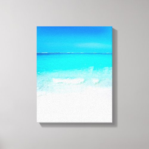 Summer Beach Blue Ocean Canvas Print