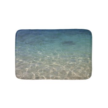Summer Beach Blue Ocean Water Bath Mat by fotoplus at Zazzle