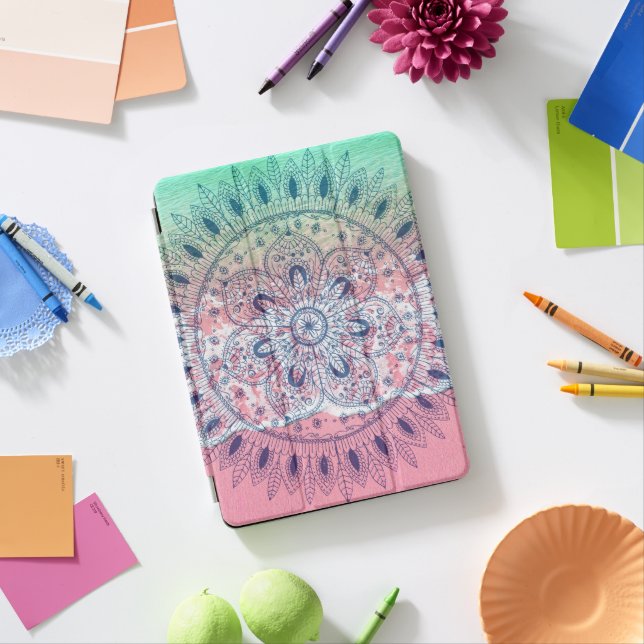 Summer beach bohemian mandala iPad pro cover (Desk)